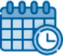 Icono de un calendario como símbolo de los horarios disponibles para pedir citas de psicología en España con psicóloga.